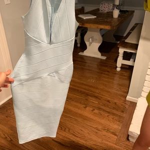 Baby blue bandage dress from miss guided